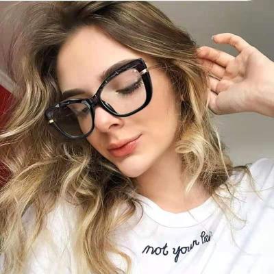 China Fashion Sunborry Sunglasses 2022 Anti Blue Light Female Leopard TR90 Glasses Frames Trendy Anti-blue Glass For Women 2022 for sale