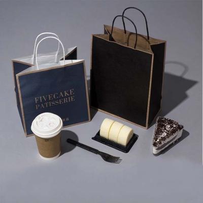 China Recyclable Custom Printed Disposable Paper Kraft Food Bag for sale