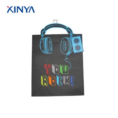 China Security Shoes Packaging Bag Flat Paper Quality Promised Customized Gift Security Coated Paper Accept With Flat Handle for sale