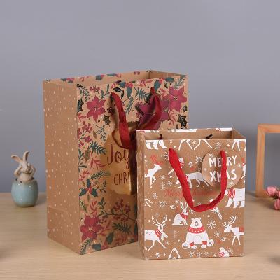 China Handmade Custom Paper Machine Printing Paper Bags Cookie Carrier Christmas Gift Coated Safety Accept for sale