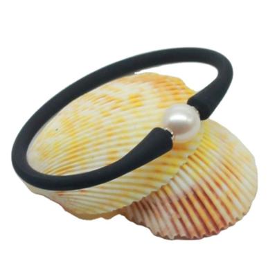 China Fashionable Colorful Silicone Bangle Fittings Black Tahitian Pearl Bracelets 16cm-20cm Accessory (without pearl) for sale