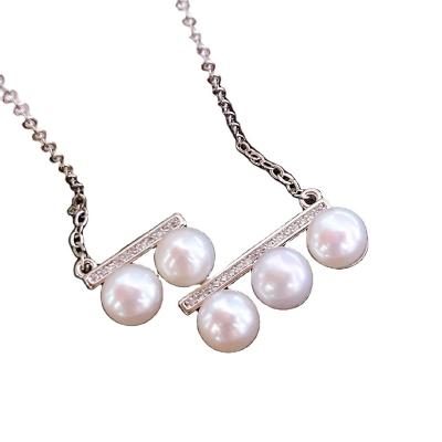 China CLASSIC 14K Gold Plated Material With Natural Freshwater Pearl Beads Charm Pendant Necklace Gifts Women Jewelry for sale