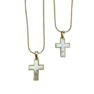 China Shell Cross Design Fashion Charm Romantic Dangle Chain Women Gifts Handmade Jewelry for sale