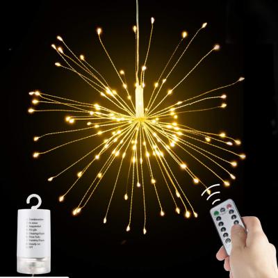 China 8 Modes Garden Christmas Tree Party Holiday Wedding Decoration Battery Operated Indoor Outdoor Fireworks Decoration LED Lighting Fireworks Lights for sale