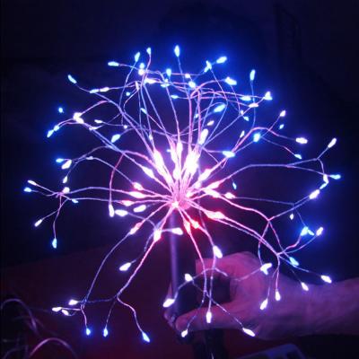 China 8 Patterns LED Fireworks Lights 8 Fireworks 900led Outdoor 6 Modes In 1 Set Curtain Garden Pathway Party Holiday Decoration Lighting for sale