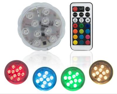 China Party LED Lights Vase Color Changing Submersible Submersible Table Light Aquarium Glass Pool for sale