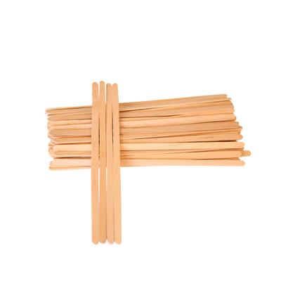 China Sustainable Birch Wooden Coffee Stirrer Disposable Flat Honey Stir Sticks for sale