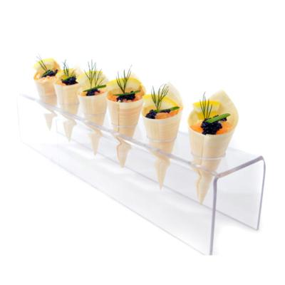 China Viable Accept Custom Order Japanese Wooden Sushi Boat Dish Cone for sale