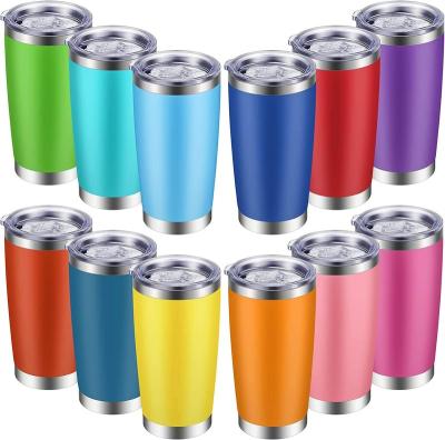 China Ama Zon Success 20oz Stainless Steel Tumbler With Lid Double Wall Viable Vacuum Insulated Travel Mug Colorful Travel Coffee Tumbler for sale