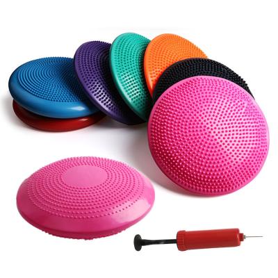 China Oval Inflatable Yoga Massage Ball Sports Gym Fitness Shimmy Stability Balance Disc for sale