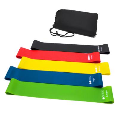 China Elastic Yoga Exercises 5pcs/Set Yoga Resistance Bands Exercise Stretch Loop Band Workout Bands For Fitness Pilates Training for sale