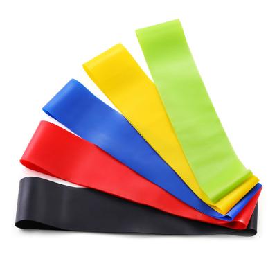 China Eco-Friendly Resistance Band 5 Looped Yoga Exercise Band In The Package Yoga Exercise Band Resistance Band Set for sale