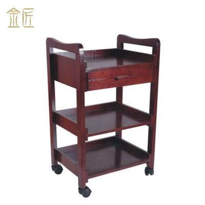 China Traditional High Quality Wooden Trolley Beauty Salon Trolley for sale