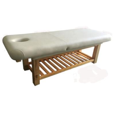 China Leather Massage Bed Traditional Solid Wood Foldable Adjustable Bed With Massage for sale