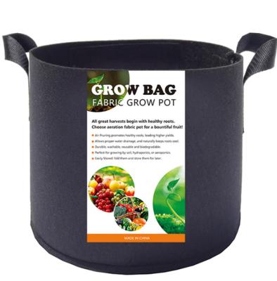 China High Strength 2 Gallon Grow Bags Heavy Duty Container Thickened Nonwoven Fabric Plant Pots With Handles for sale