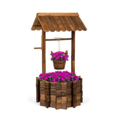 China Modern Creative Design Raised Garden Planter Box Stand Up Outdoor Wooden Garden Raised Planter for sale