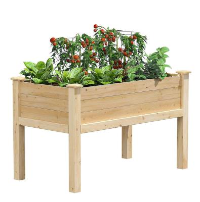 China Installed Conveniently and Firmly Without Screws Creativity Raised Garden Bed Planter Wooden Box with Legs for Growing Vegetables for sale