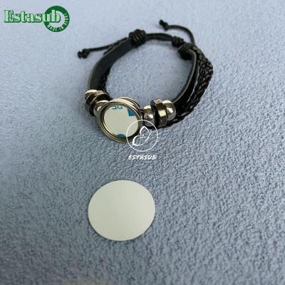 China Cute Creative Wearable Gifts Black Rope Button Bracelet Kit For Sublimation for sale