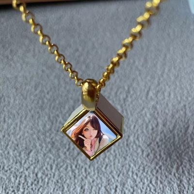 China Cute Dye Sublimation Cube Necklace For Promotion Gifts for sale