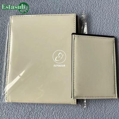 China Pocket Casual Custom Leather Mirror Foldable Style For Heat Transfer for sale