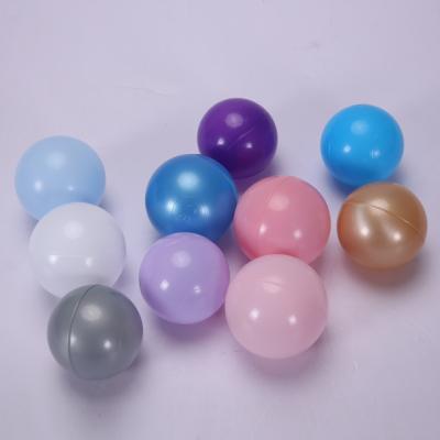 China Smooth Surface And No Burr Bulk 5.5cm Plastic Soft Colorful Pit Balls For Baby for sale