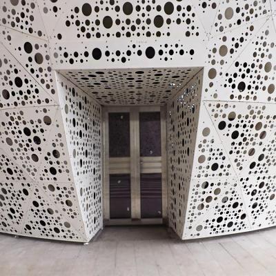 China Contemporary Building Cladding Aluminum Perforated Metal Wall Decorative Facade for sale