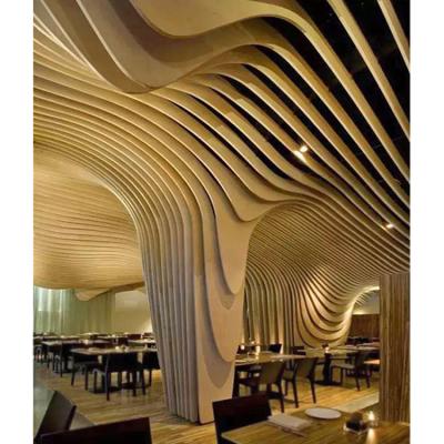 China Artistic Modern Metal Panel Wall Cladding Ceilings Partition Ceiling Artistic Modern Decoration Hardware Aluminum Curved Ceiling for sale