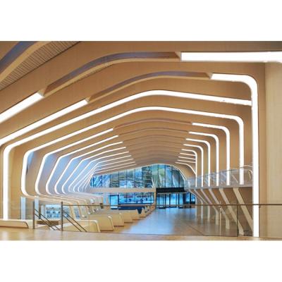 China Beautiful Artistic Ceiling Artistic Fireproof Windproof Design Aluminum Strip Ceilings Suspended Ceilings Decoration for sale