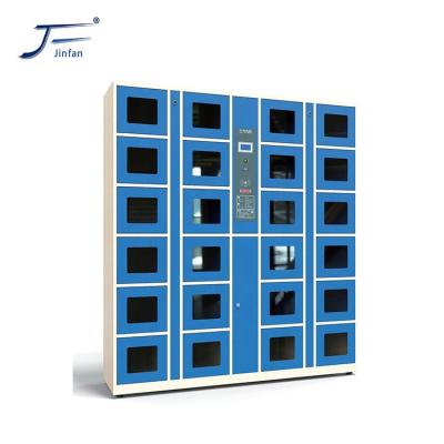 China 24 Doors Locker 24 Doors Display Case Supermarket Customized Luxury Visible Storage Cabinet Lockers for sale