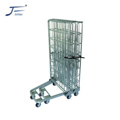 China Collapsible Warehouse Roll Container Cage Transport Cart Collapsible Top Selling Industrial Container for sale