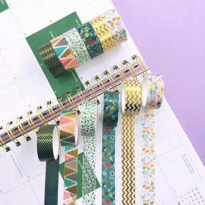 China Custom Printing Japanese Stationery Waterproof Blanking 5 Pcs Stickers Diary Notebook Planner Accessories Set Washi Tape for sale