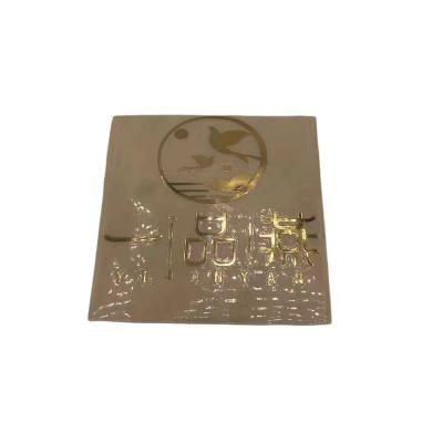 China Waterproof factory custom self adhesive silver metal electroformed nickel transfer sticker for sale