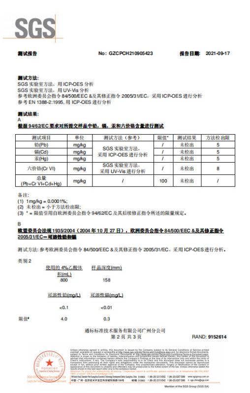 SGS - Guangzhou Dianzan Packaging Trade Co., Ltd.