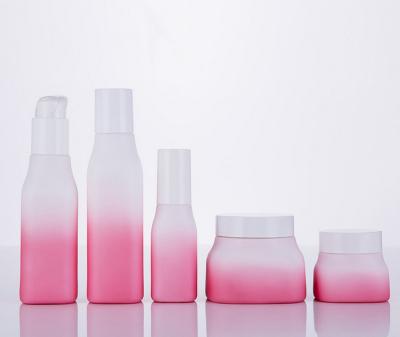 China Steigungs-Rosa-luftlose Pumpflasche 8-Unze-kosmetische Gläser mit Deckeln zu verkaufen