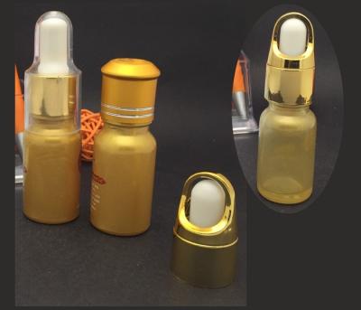 China recyclable 10Ml Frosted Golden Glass Cosmetics Oil Bottles for sale