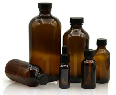 Chine L'huile cosmétique d'OEM 230ml Boston met 2 onces en bouteille Amber Glass Bottles Durable Design à vendre