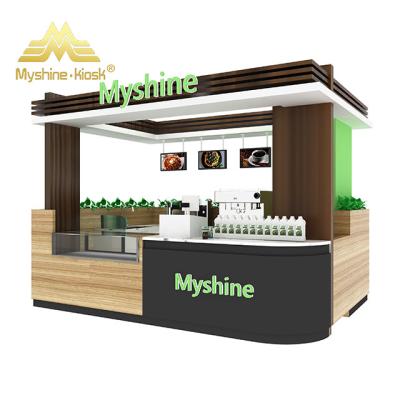 China Modern Commercial Indoor Coffee Kiosk Designs Indoor Coffee Mall Counter Coffee Kiosk Kiosk Maker for sale