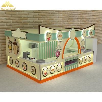 China Commercial Coffee Mall Coffee Kiosk Milk Tea Modern Customized Counter Kiosk for sale