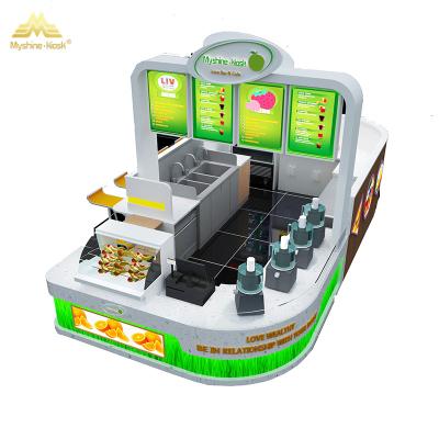 China Cupcake Cup Cake Customized Fruit Juice Kiosk Fruit Juice Display Kiosk Fresh Fruit Juice Kiosk for sale