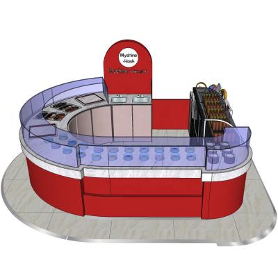 China Modern soft ice cream kiosk shopping mall bubble tea kiosk design popsicle popsicle for sale