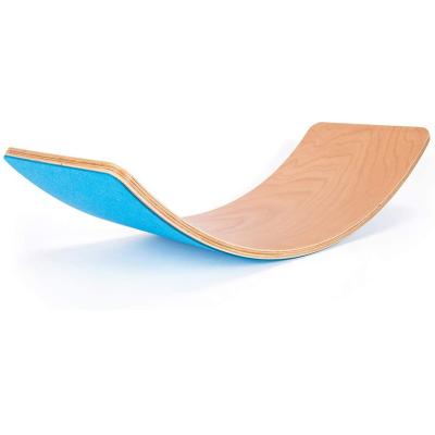 China Eco-Friendly Curvy Wooden Kids Fitness Balance Board Wooden Balance Board for sale