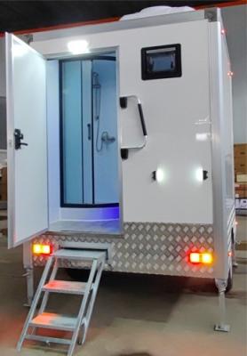 China Australian Standard Luxury Single Suite Restroom White Concession Trailer With Shower Room for sale