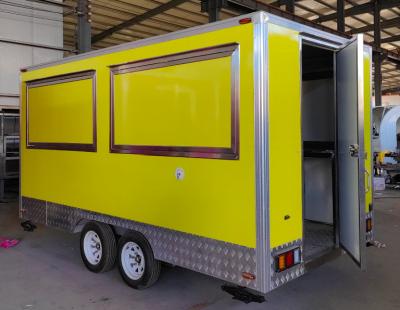 China Affordable Roadable Food Trailers Food Van Trailer Hot Dog Hamburger Pizza Food Truck With Full Kitchen BBQ for sale