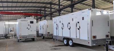 China Luxury 4 Stall Mobile Restroom Trailer / Portable Restroom Trailers for sale