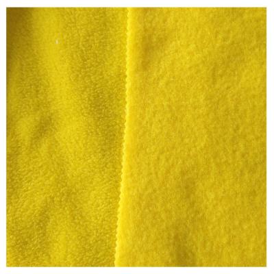 China HIGH QUALITY WARM AND SOFT 100%POLYESTER FLEECE FABRIC Anti-Static FOR DOUBLE OVERCOAT SWEATER VEST HOME TEXTILE WAVE SINGLE BRUSH for sale