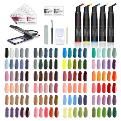 China 2020 High Gloss O'2 NAILS One Step Gel The Hottest Personal Nail iN5 Full Kit Fashion Kit 120 Colors For Gift Use for sale