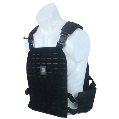 China Airsoft/Shooting/Outdoor/Fashion On Arrival In 3 Days Laser Cut Vest Black 600D Bullet Proof Lightweight Multifunctional Detachable Vest for sale