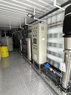 China 25 m3 pro Stunde Containerisiertes RO-System mit Grundfos / CNP-Pumpe zu verkaufen