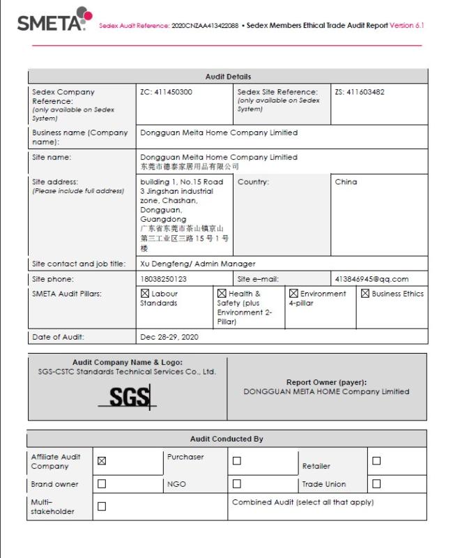 sedex - Dongguan Meita Home Co., Ltd.