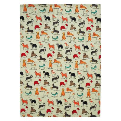 China Viable Wholesale Commercial Animal Printed Tea Towel Dog Tea Towel for sale